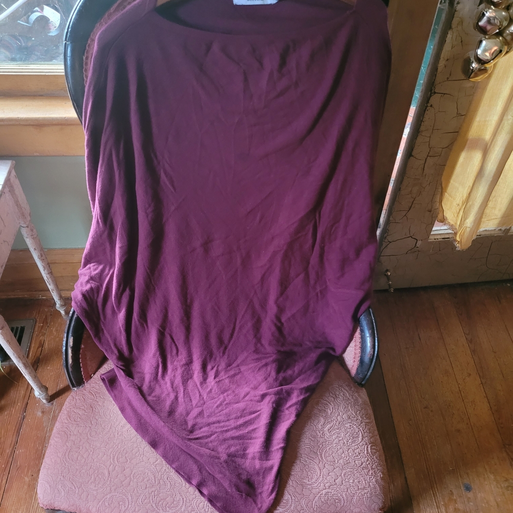 JustFab Burgundy Crew Neck Sweater